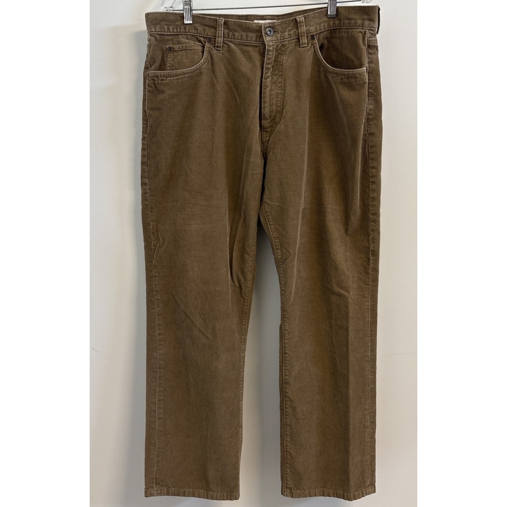 J.Crew Pants Mens 36x30 Tan Brown Corduroy 5 Pocket Straight Leg